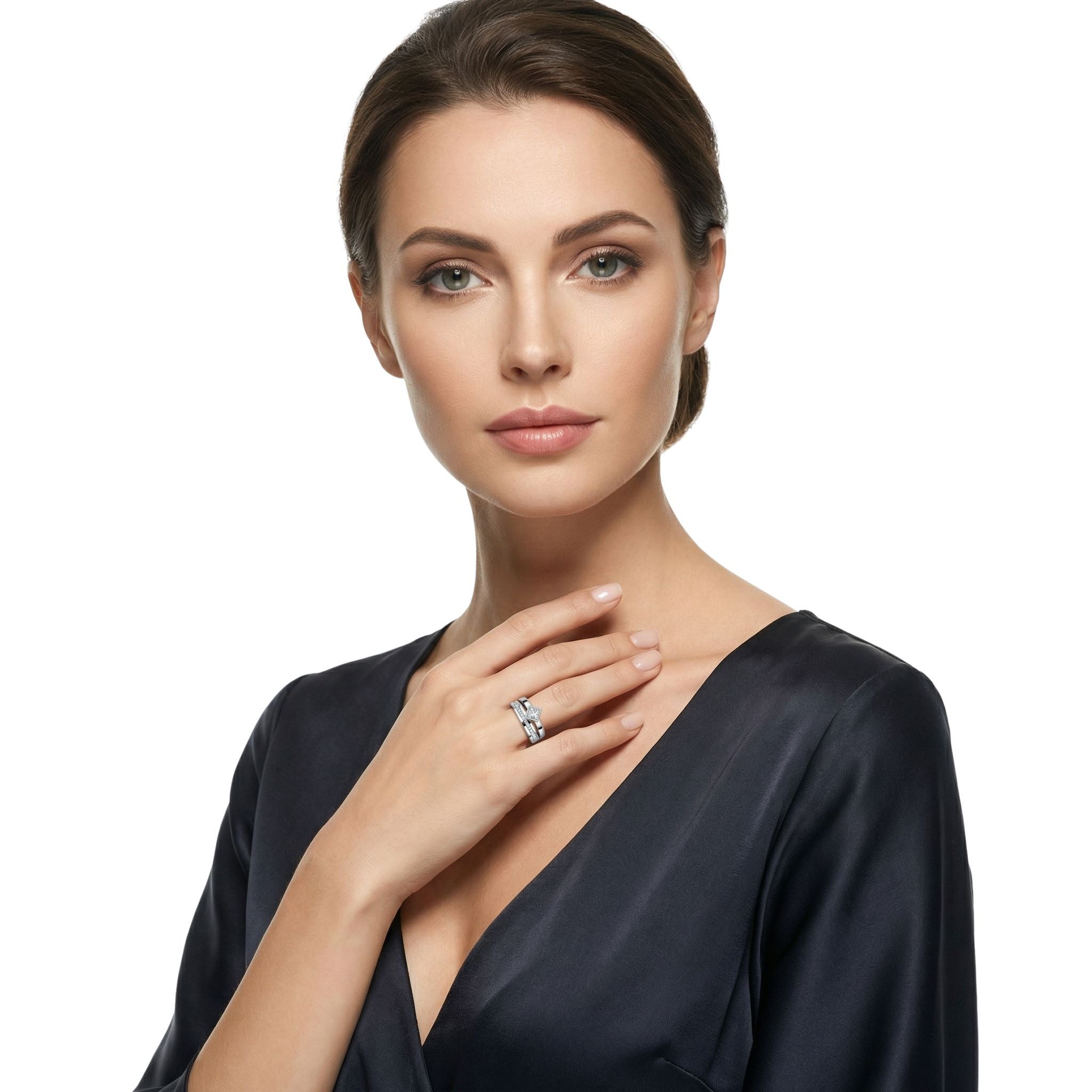 IMPERARI LA PRESENZA – CORE SPLIT RING WHITE GOLD