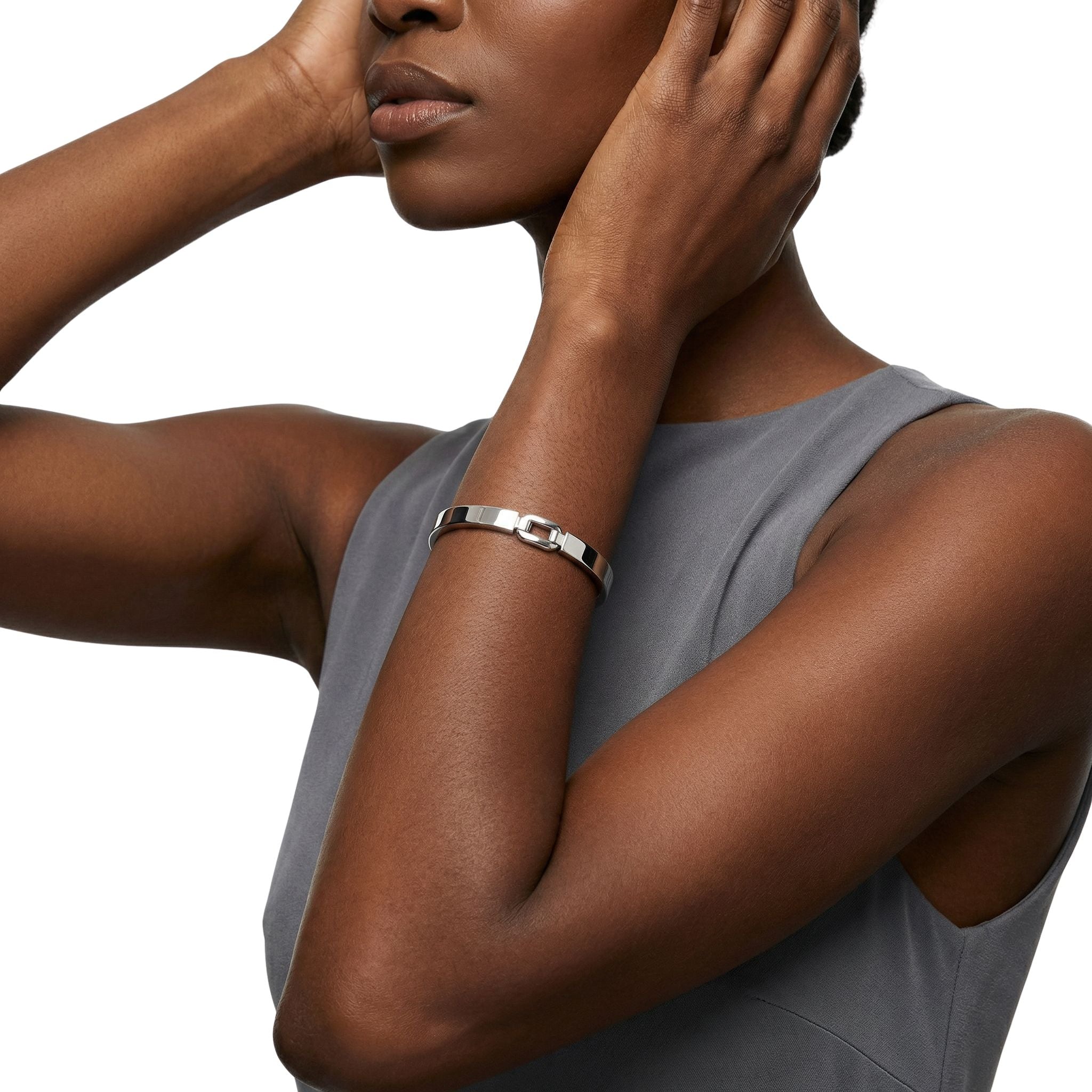IMPERARI LINK CUFF - WHITE GOLD