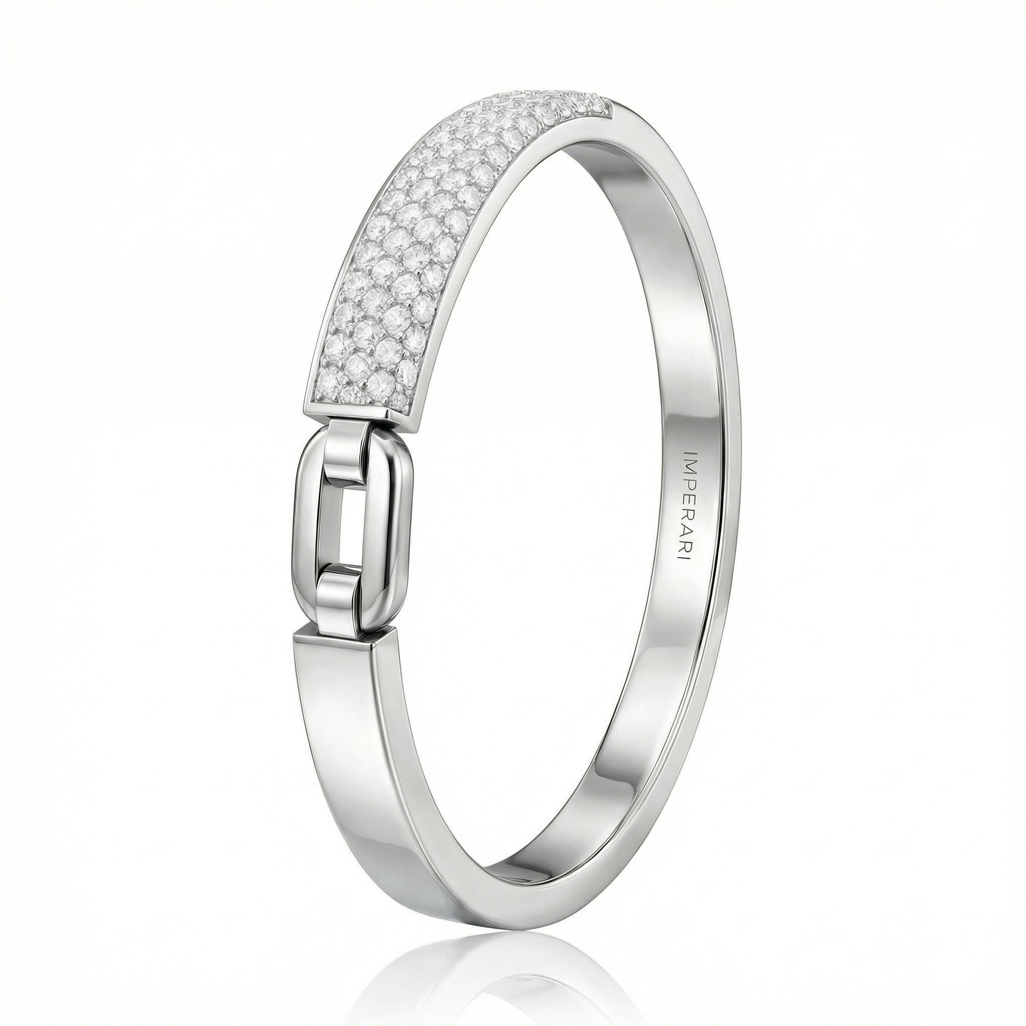 IMPERARI LINK DIAMOND BRACELET - WHITE GOLD